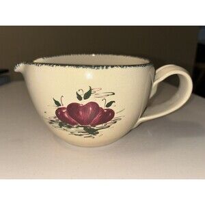 Vintage Casey Pottery Mixing Batter Bowl Apple Farmhouse Stoneware 1995 Texas